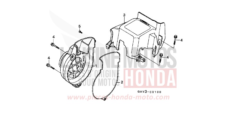 GEBLAESEABDECKUNG/RADKRANZ von CB1300 Super Bold'or ABS PEARL CRYSTAL WHITE (NH193) von 1995